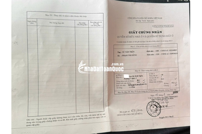 CĂN NHÀ MƠ ƯỚC 3 PN - 55M2 - NAM KỲ KHỞI NGHĨA - Q.3 - CHỈ 7.3 TỶ - SỔ HỒNG CHÍNH CHỦ
